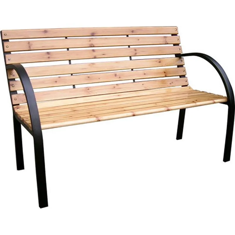 Compra BANCO JARDIN METALICO MADERA 122X60X80CM IMPORT XG2088 al mejor precio