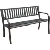 Compra BANCO JARDIN METALICO NEGRO 127X60X80 CM IMPORT XG218 al mejor precio