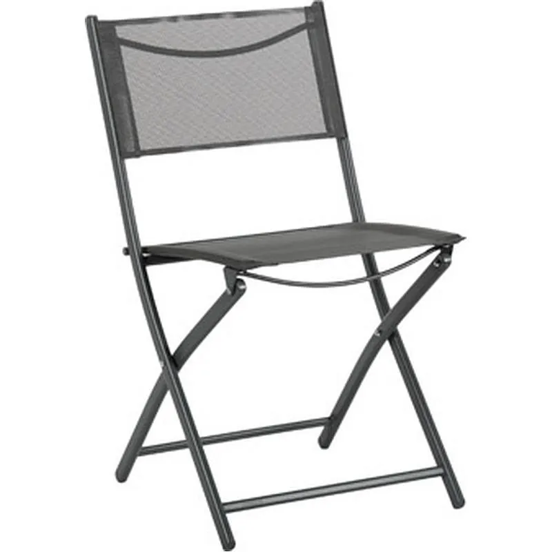 Compra SILLA PLEGABLE ACERO TEXTILENE GRIS ANTRACITA IMPORT SC-097 al mejor precio