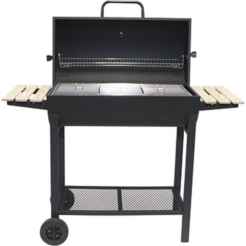 Compra BARBACOA CARBON BARRIL DOS MESAS AUXILIARES 120X53X102CM NATUUR KY1813-24S al mejor precio