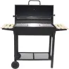 Compra BARBACOA CARBON BARRIL DOS MESAS AUXILIARES 120X53X102CM NATUUR KY1813-24S al mejor precio
