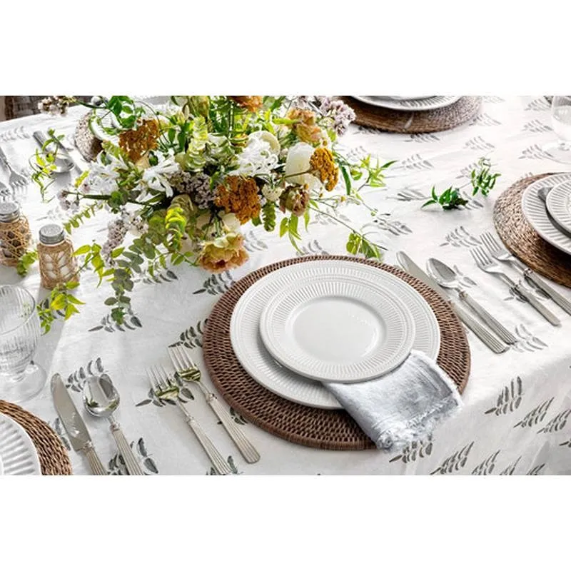 Compra VAJILLA 18 PZAS PORCELANA BLANCA ALA RAYADA DORIQUE NON 9719399 al mejor precio