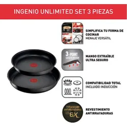 Compra SARTEN INDUCCION DESMONTABLE INGENIO SET 2U 22-26 CM CON MANGO NON L7639DISP4A al mejor precio