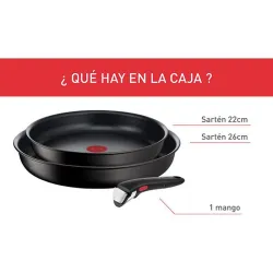 Compra SARTEN INDUCCION DESMONTABLE INGENIO SET 2U 22-26 CM CON MANGO NON L7639DISP4A al mejor precio