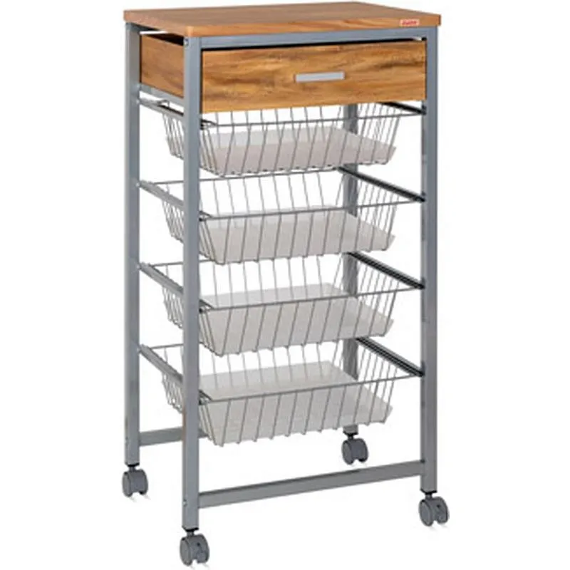 Compra VERDULERO 4 CESTAS SOBRE Y CAJON MADERA GRIS DUETT 998440 095 al mejor precio