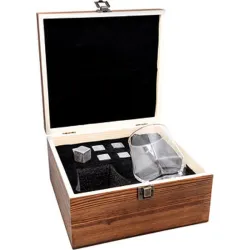 Compra VASOS WHISKY 2 PZ + 6 PIEDRAS SET VIN BOUQUET FIA 1366 al mejor precio