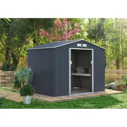 Compra CASETA METALICA 5,4 M² 277 X 195 X 203 CM GRIS NATUUR ARCHER C GRIS al mejor precio