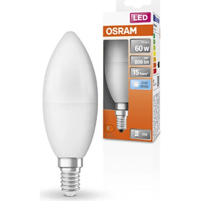 Compra BOMBILLA VELA LED E14 7W 806LM 4000K IP20 OSRAM 722982 al mejor precio