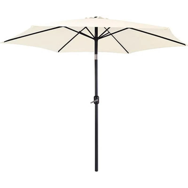 Compra PARASOL ALUMINIO INCLINABLE BEIGE 3 M TUBO 48 MM CON MANIVELA IMPORT 500497 al mejor precio