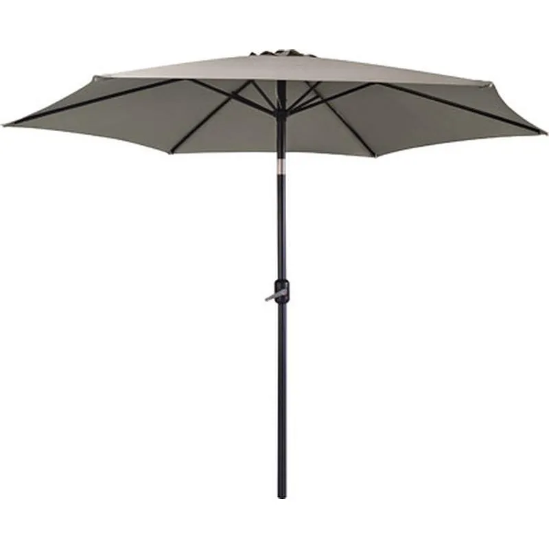 Compra PARASOL ALUMINIO INCLINABLE TAUPE 3 M TUBO 48 MM CON MANIVELA IMPORT 500498 al mejor precio