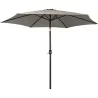 Compra PARASOL ALUMINIO INCLINABLE TAUPE 3 M TUBO 48 MM CON MANIVELA IMPORT 500498 al mejor precio
