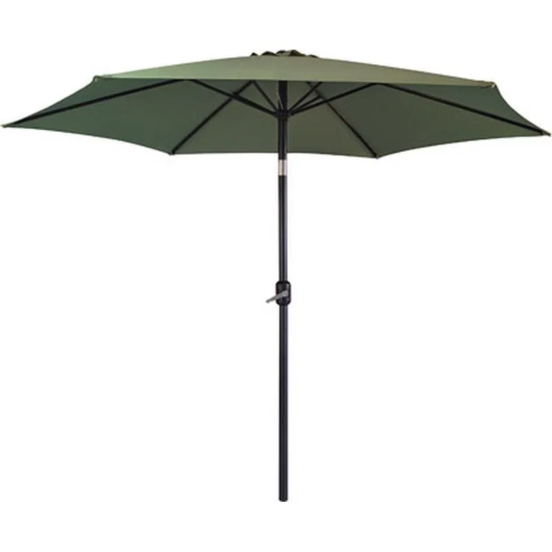 Compra PARASOL ALUMINIO INCLINABLE VERDE OLIVA 3 M TUBO 48 MM CON MANIVELA IMPORT 500501 al mejor precio