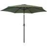 Compra PARASOL ALUMINIO INCLINABLE VERDE OLIVA 3 M TUBO 48 MM CON MANIVELA IMPORT 500501 al mejor precio