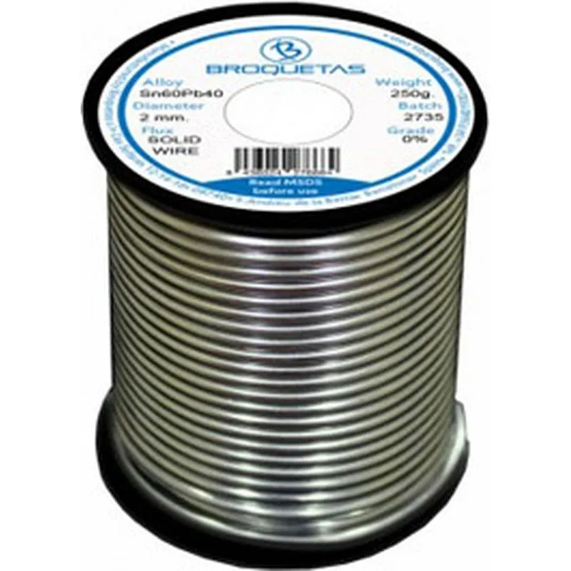 Compra ROLLO DE ESTAÑO BROFIL 40 SN60 PW15 diametro 2 MM 100 GR BROQUETAS B19PW15-01200-1A104 al mejor precio