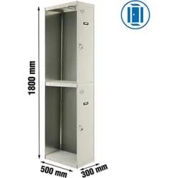 Compra TAQUILLA METALICA VESTUARIO ADICIONAL 2 PUERTAS GRIS 180 X 50 X 30 CM (VENTA DESMONTADA) SIMONLOCKER 90233D1231 al mejor precio