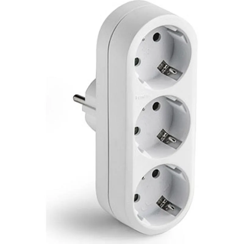 Compra ADAPTADOR FRONTAL 3 TOMAS BLANCO 16A 250V FAMATEL 1333 al mejor precio