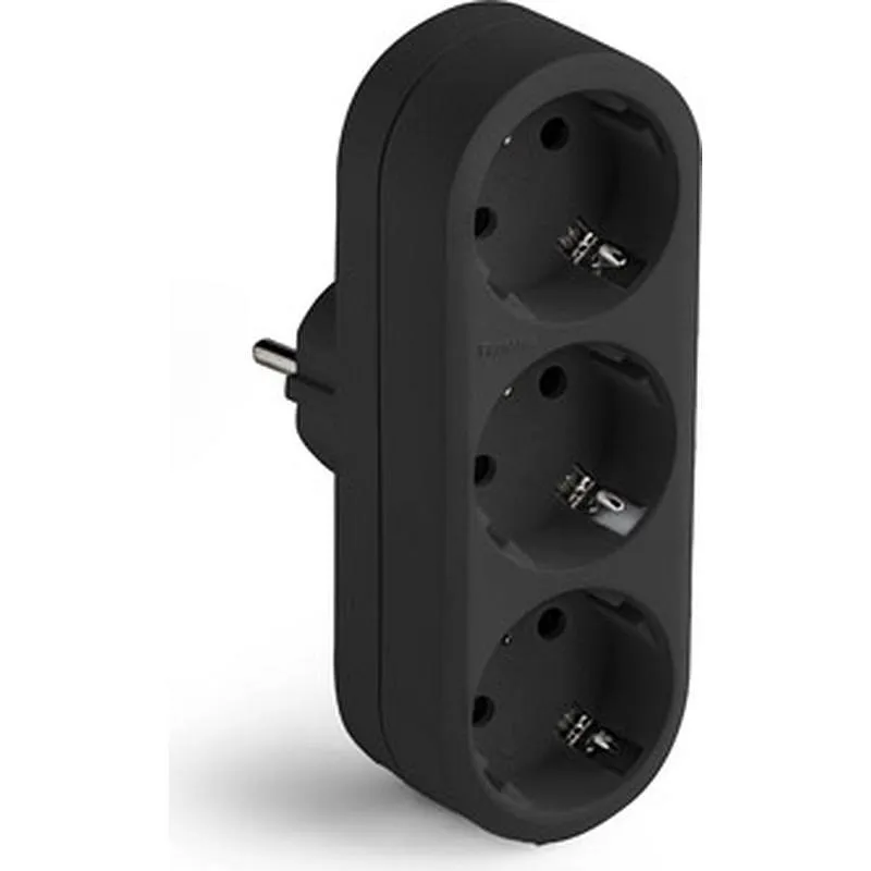 Compra ADAPTADOR FRONTAL 3 TOMAS NEGRO 16A 250V FAMATEL 1333-N al mejor precio
