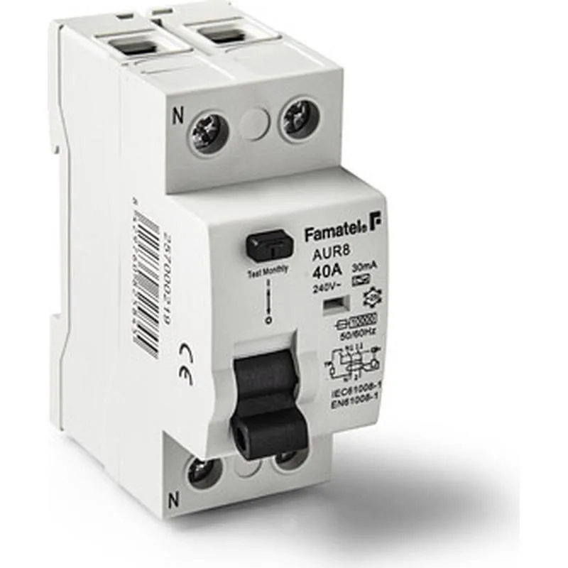 Compra DIFERENCIAL ELECTRICO 2 POLOS 40A 30MA FAMATEL 257000041 al mejor precio