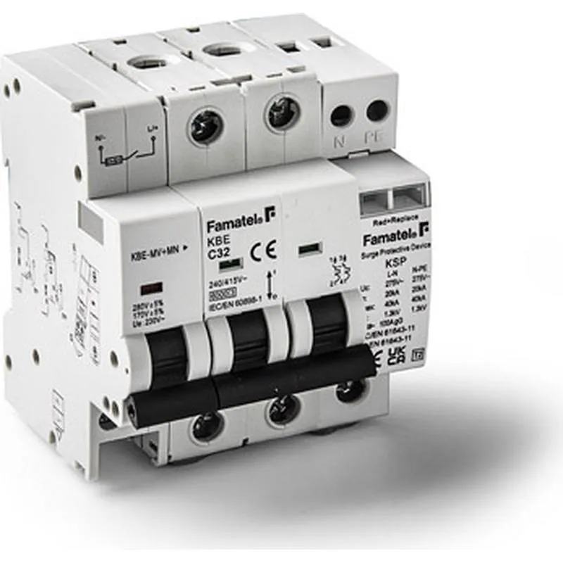 Compra DIFERENCIAL COMBI 2 POLOS CON LIMITADOR SOBRETENSION TRANSITORIA Y PERMANENTE 40A FAMATEL 257000241 al mejor precio
