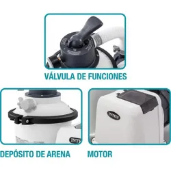 DEPURADORA DE ARENA PANEL DIGITAL 2000 L/H 90W INTEX 55249