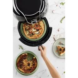 Compra MOLDE REDONDO SILICONA FREIDORA AIRE diametro 20CM VERDE LEKUE 884122 al mejor precio