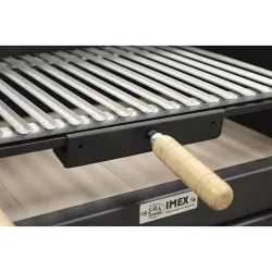 BARBACOA CARBON-LEÑA RECTANGULAR CON REFRECTARIO H101 X 125 X 58 CM IMEX EL ZORRO 71495