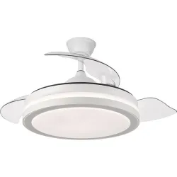 Compra VENTILADOR DE TECHO PALAS RETRACTIL BLANCO PLAFON diametro 50 CM, 35 W SONEDAS 1371.1 al mejor precio