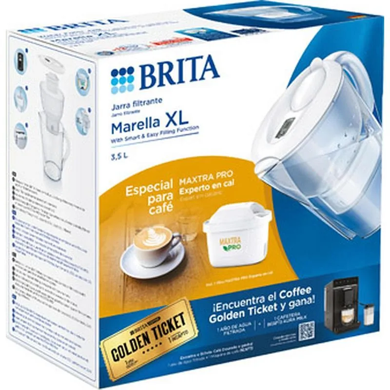 Compra JARRA FILTRANTE MARELLA BLANCA XL + 1FILTRO MAXTRA PRO BRITA 1057546 al mejor precio