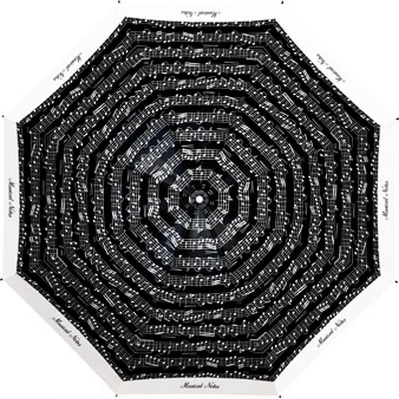 Compra PARAGUAS MUJER PLEGABLE MANUAL MUSICAL BLANCO/NEGRO SURTIDO CUATRO GOTAS 65002 al mejor precio