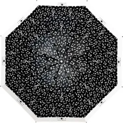 Compra PARAGUAS MUJER PLEGABLE MANUAL MUSICAL BLANCO/NEGRO SURTIDO CUATRO GOTAS 65002 al mejor precio