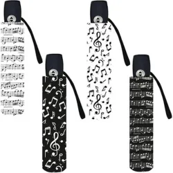 Compra PARAGUAS MUJER PLEGABLE MANUAL MUSICAL BLANCO/NEGRO SURTIDO CUATRO GOTAS 65002 al mejor precio