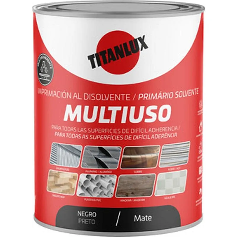 Compra IMPRIMACION SINTETICA MULTIUSO 750 ML NEGRO TITANLUX 5876921 al mejor precio