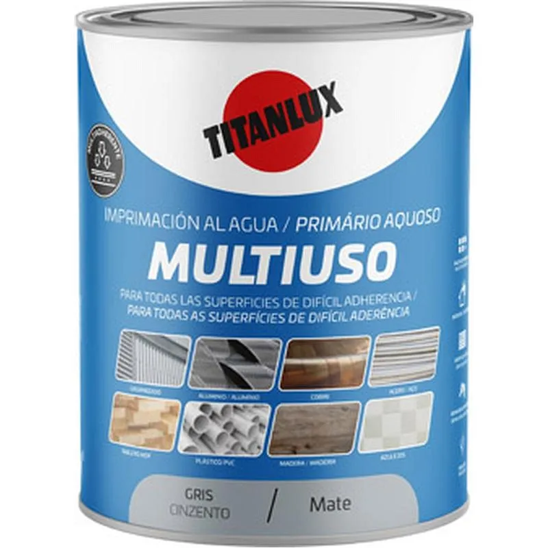 Compra IMPRIMACION AL AGUA MULTIUSO 750 ML GRIS TITANLUX 5898239 al mejor precio