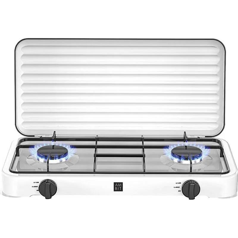 Compra COCINA CAMPING GAS CON TAPA 2 FUEGOS AMBIT 6002 al mejor precio