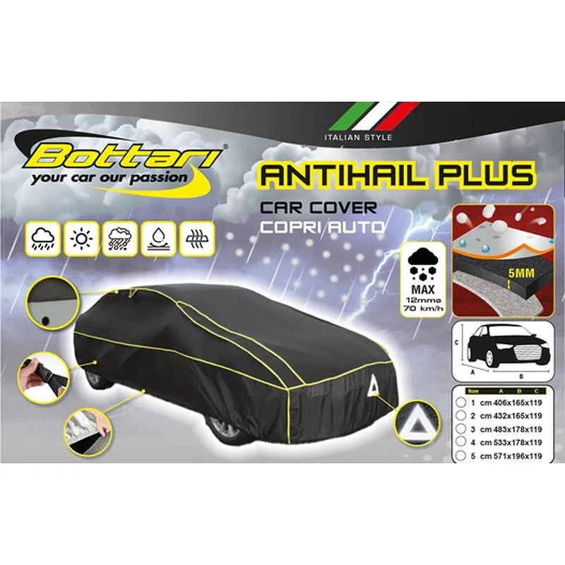 Compra FUNDA AUTOMOVIL ANTI GRANIZO TALLA 1 406 X165X119 GRIS-NARANJA BOTTARI 18315 al mejor precio