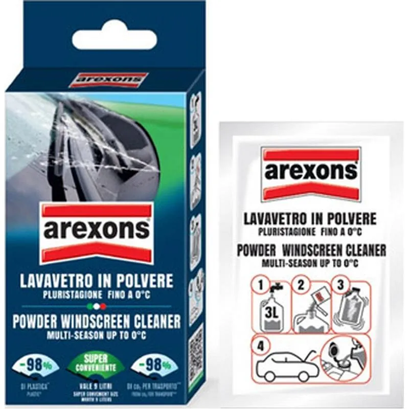 Compra LAVAPARABRISAS CONCENTRADO EN POLVO 3 SOBRES AREXONS 8586 al mejor precio