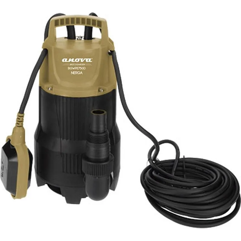 Compra BOMBA ELECTRICA SUMERGIBLE AGUAS SUCIAS 750 W FIBRA NEGRA ANOVA BRICOGARDEN BGWPE750D al mejor precio