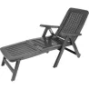 Compra TUMBONA RESINA PLEGABLE CON RUEDAS ANTRACITA GARDEN LIFE 6043ANT al mejor precio