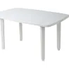 Compra MESA RECTANGULAR RESINA 140 X 90 CM BLANCO GARDEN LIFE 4022 al mejor precio