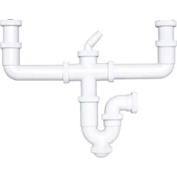 SIFON CURVO DOBLE CON TOMA...