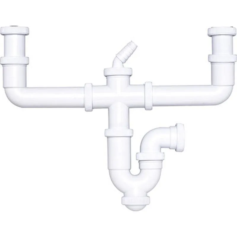 Compra SIFON CURVO DOBLE CON TOMA diametro 40 MM 1"½ CREARPLAST 024812 al mejor precio