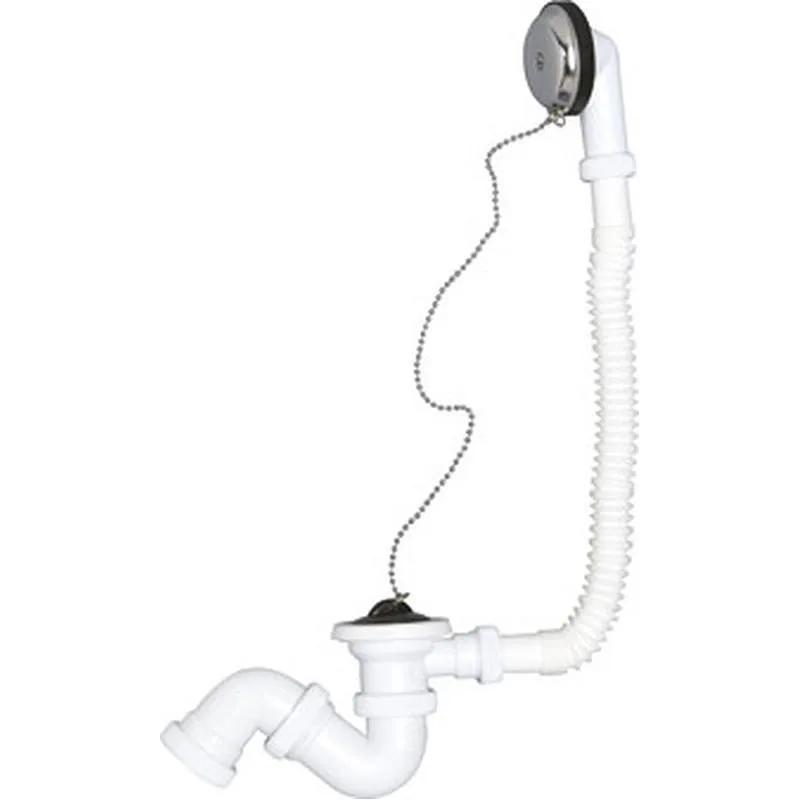 Compra VALVULA BAÑERA SIFÓNICA CON TUBO REBOSADERO diametro 40 1" 1/2" CREARPLAST 040103 al mejor precio