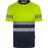 CAMISETA ALTA VISIBILIDAD CINTA SEGMENTADA NAVY / AMARILLO FLUOR TALLA M VELILLA 305633_61/20