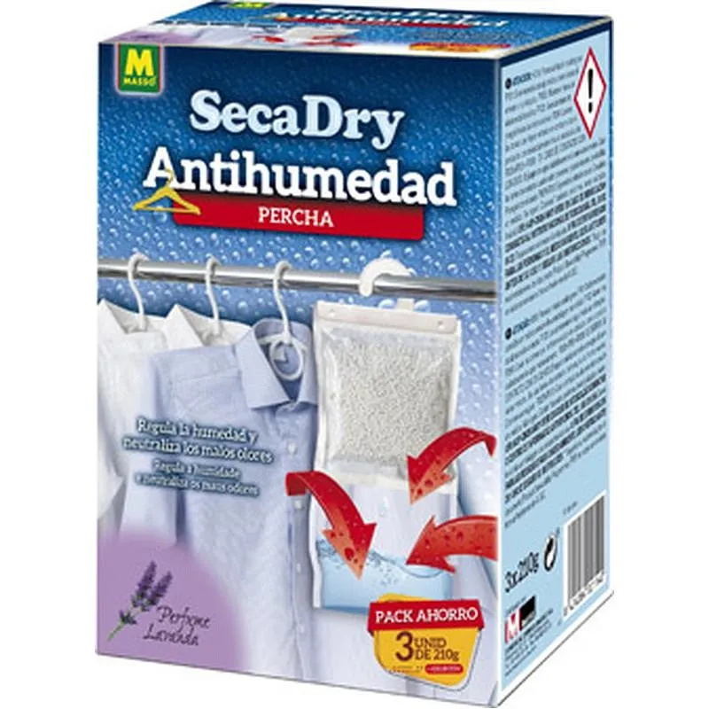 Compra ANTIHUMEDAD PERCHA 210 GR (3 UDS) SECADRY LAVANDA MASSÓ 231646 al mejor precio