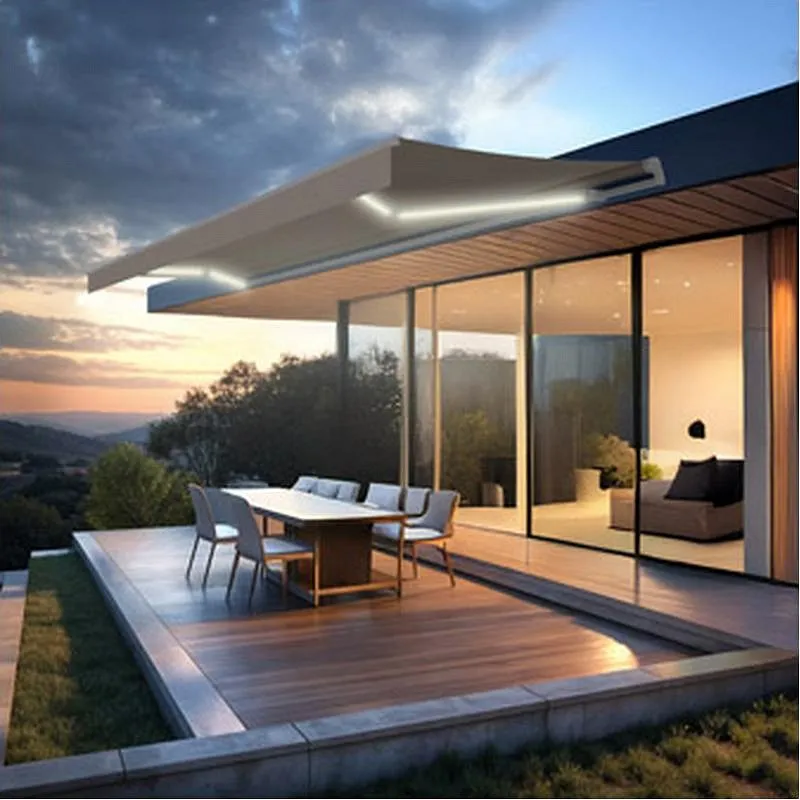 Compra TOLDO MANUAL ALUMINIO SOLAR LED 4 X 2,5 M BEIGE ARENA OKORU BTM43W020 al mejor precio