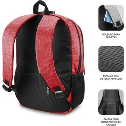 Compra MOCHILA PARA PORTATIL ANTIRROBO URBAN LOCK 16" ROJO SUBBLIM SUB-BP-1UL0002 al mejor precio