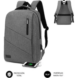 Compra MOCHILA PARA PORTATIL CITY 15,6" GRIS SUBBLIM SUB-BP-2BL2000 al mejor precio