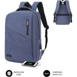Compra MOCHILA PARA PORTATIL CITY 15,6" AZUL SUBBLIM SUB-BP-2BL2001 al mejor precio