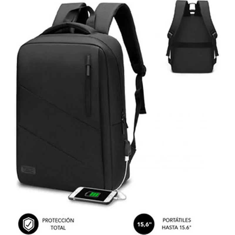 Compra MOCHILA PARA PORTATIL CITY 15,6" NEGRO SUBBLIM SUB-BP-2BL2002 al mejor precio