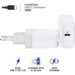 Compra CARGADOR TIPO C PD 20W BLANCO MYWAY MWACC0005 al mejor precio